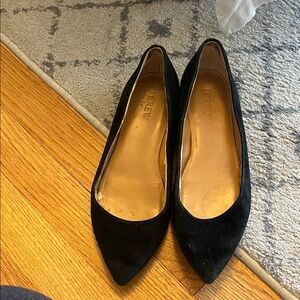 J. Crew Black Suede Pointed Flats